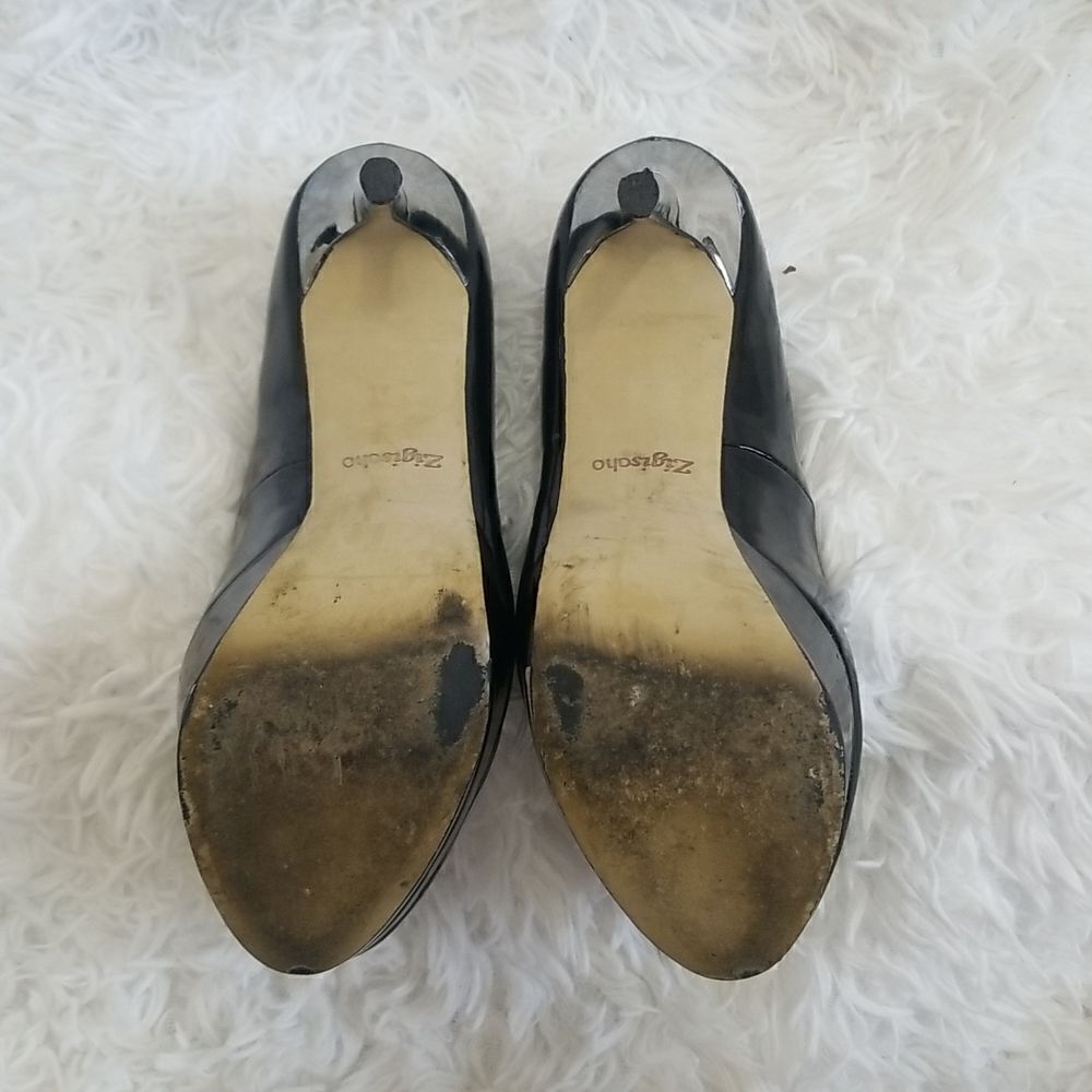 Zigisoho Black Patent Leather Pumps size 8.5 - Picture 6 of 10
